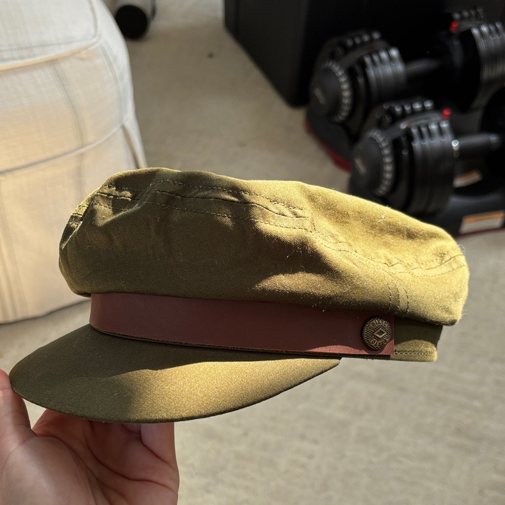 Brixton Olive Green Cap with Brown Band